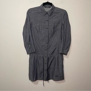 Arc’teryx Women’s Chambray Blanchard Button Down Long Shirt Top size S Blue